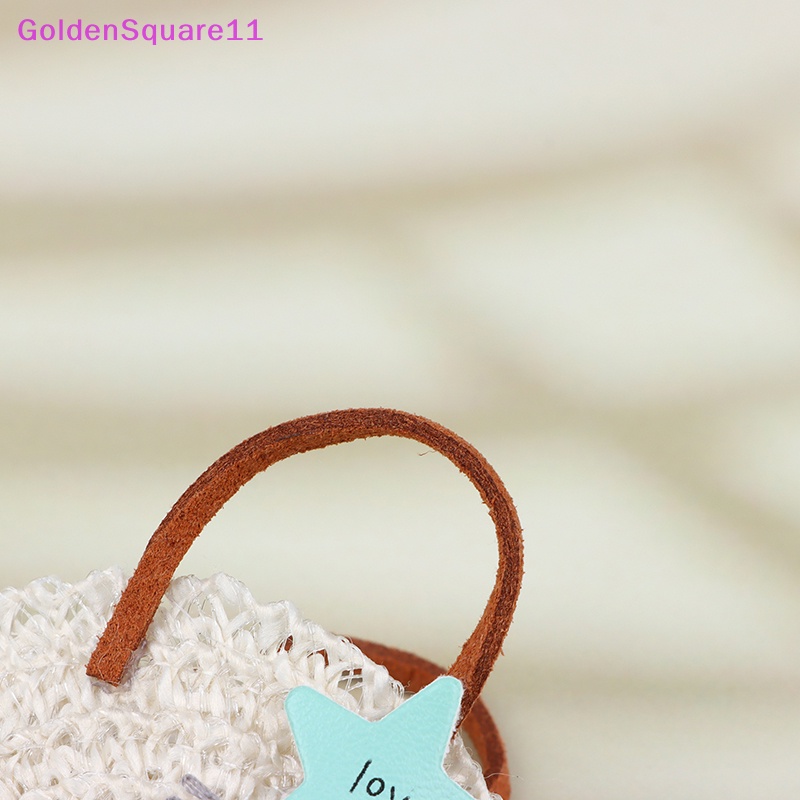 Giỏ Xách Đan Mini Màu Vàng Kim Dùng Để Trang Trí Nhà Búp Bê 1 / 6