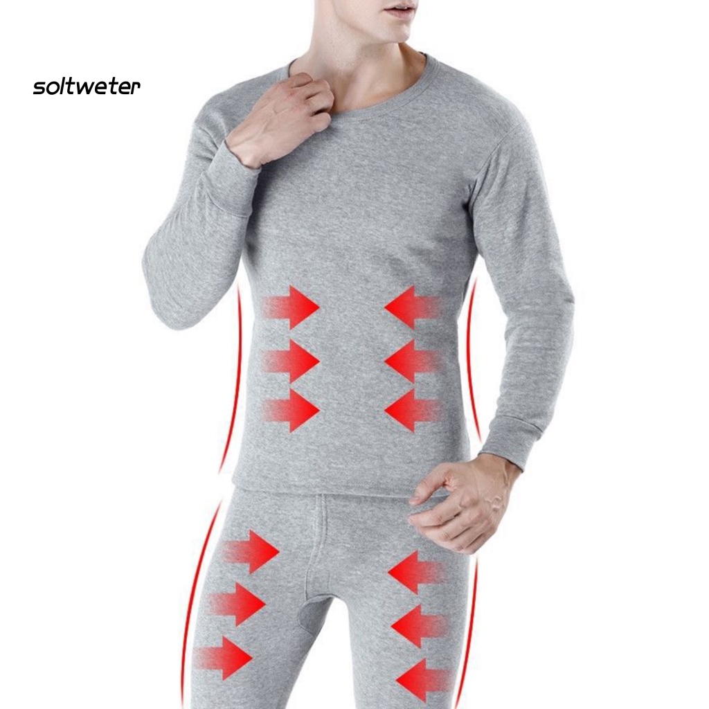 Bộ Đồ Lót 2 Mảnh Gồm Áo Cổ Thuyền Tay Dài Vải Lông Dày Dặn Lưng Cao Co Giãn Chống Dầu Mỡ Độ Co Giãn Cao Cho Nam