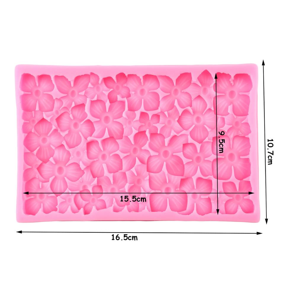 Khuôn Silicone Tạo Hình Hoa Cẩm Tú Cầu Trang Trí Bánh DIY