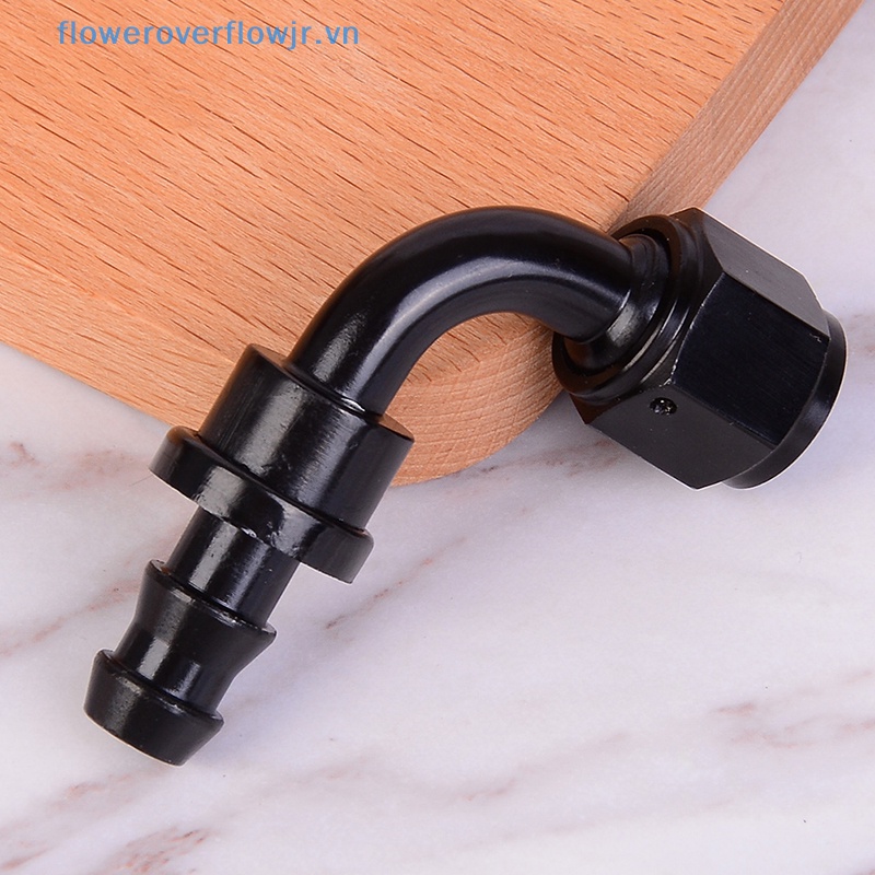 Đầu Nối Ống Dẫn Dầu / Nhiên Liệu / Ga Xoay 90 Độ AN6 AN-6 Màu Đen