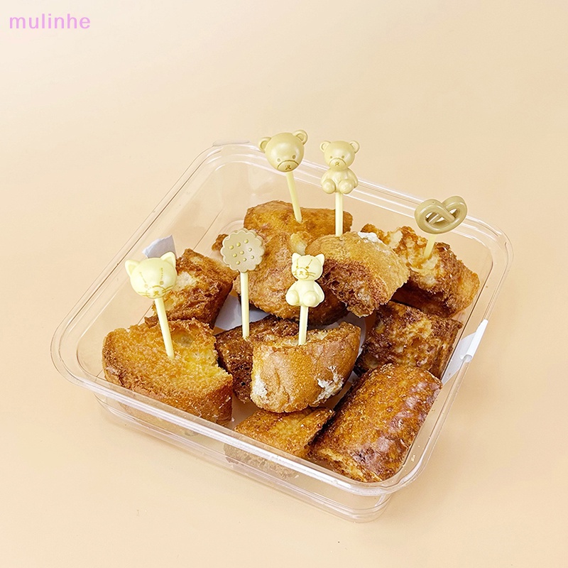 Set 6 Nĩa Ăn Trái Cây Hình Gấu Caramel Bằng Nhựa Cấp Thực Phẩm Cho Bé vn