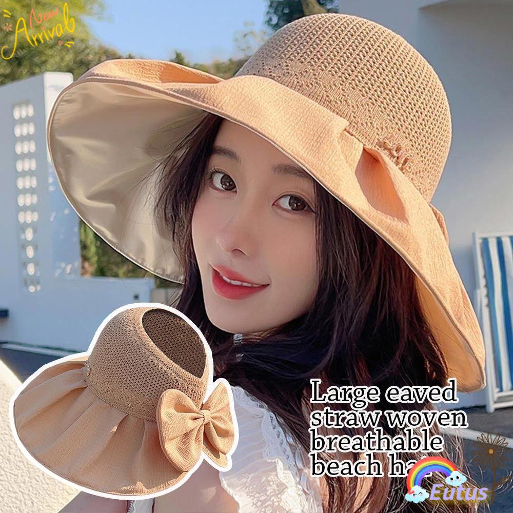 Mũ Cói Rộng Vành Chống Tia UV Cao Cấp Thời Trang Dành Cho Mùa Hè