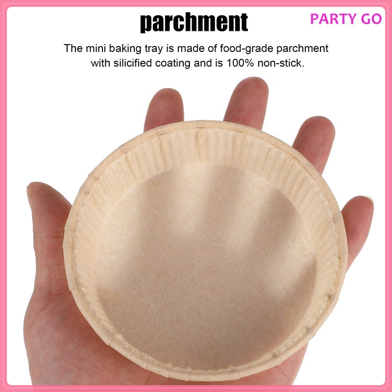 Set 100 Khuôn Giấy Tròn 4 Inch Nướng Bánh Tiện Dụng