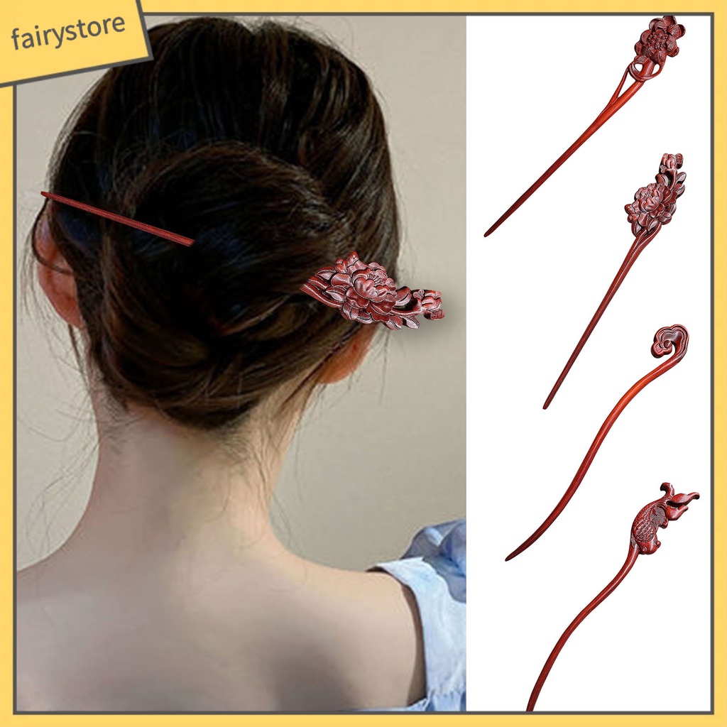 Trâm Cài Tóc Bằng Gỗ Trong Suốt Phong Cách Trung Hoa Cổ Điển Cho Nữ