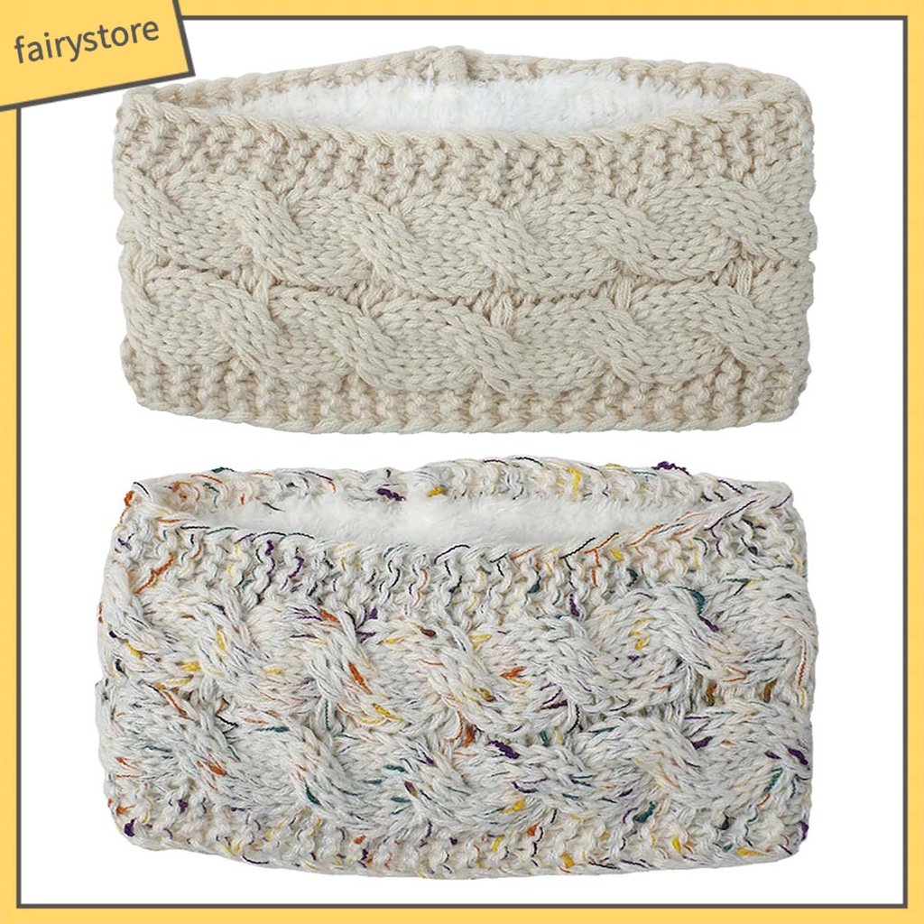 Băng Đô Len Dệt Kim Co Giãn Giữ Ấm Mùa Thu Đông Cho Nữ