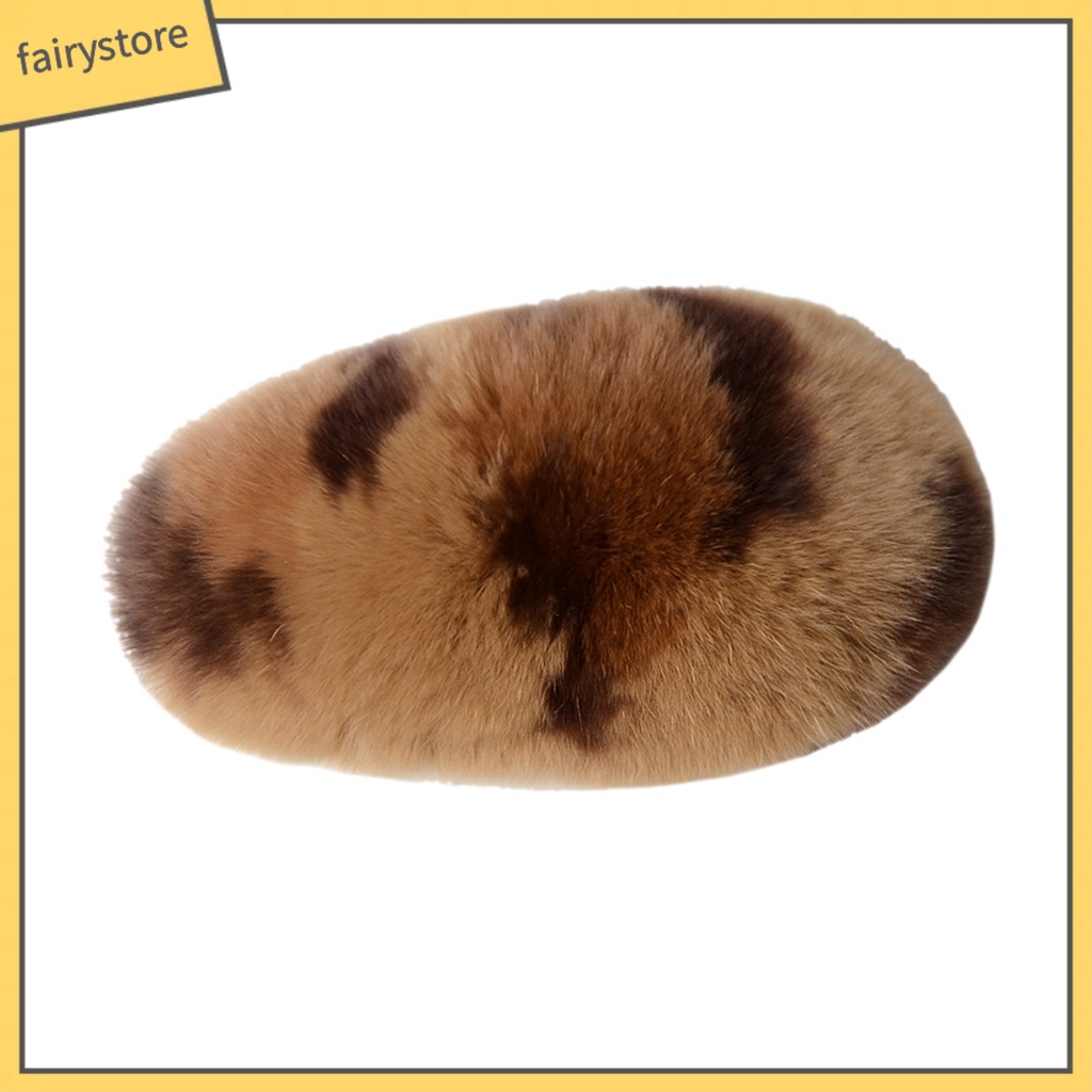 Kẹp Tóc Phủ Lông Giả Mềm Mại Thoải Mái Phong Cách Hàn Quốc