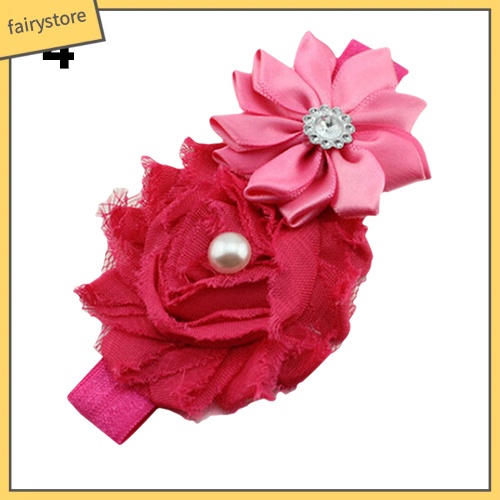 Băng Đô Hoa Đính Ngọc Trai Và Đá Xinh Xắn Cho Bé Gái