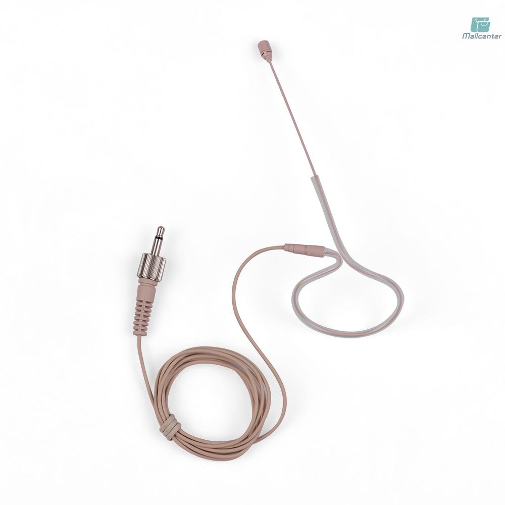 Lightweight Single Ear-Hook Condenser Microphone Mic 3.5mm Plug for Smartphone DSLR Camera Camcorder Computer PC Laptop