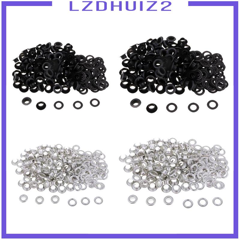 Set 100 Khoen Kim Loại Màu Đen Kích Thước 8X4Mm Chuyên Dụng Cho Phơi Quần Áo