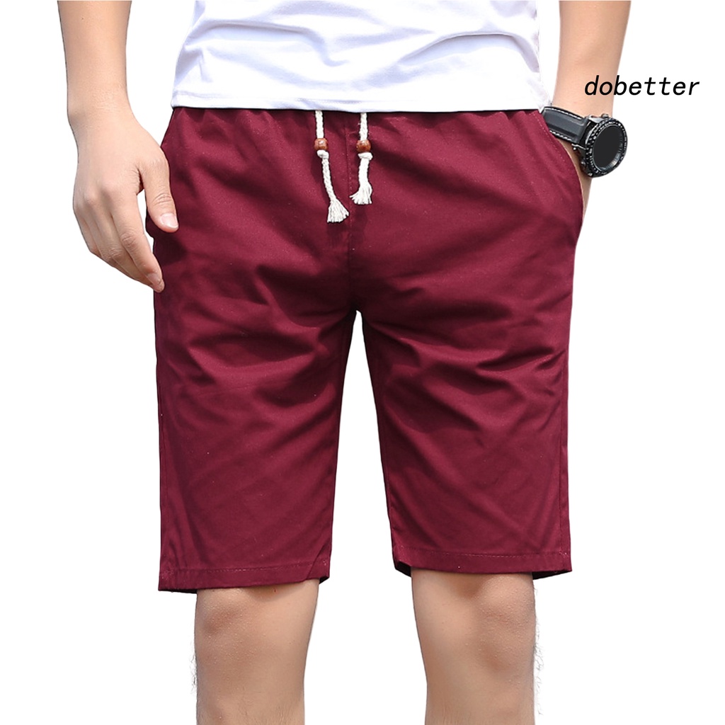 Quần Short Dây Rút Lưng Thun Co Giãn Phối Túi Thời Trang Thể Thao Ngoài Trời Cho Nam