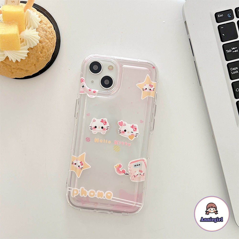 Ốp Điện Thoại TPU Mềm Trong Suốt In Hình Hello Kitty Cho IPhone 11 14 Pro Max 13 Pro Max 12 IPhone X XS XR 7 8 Plus