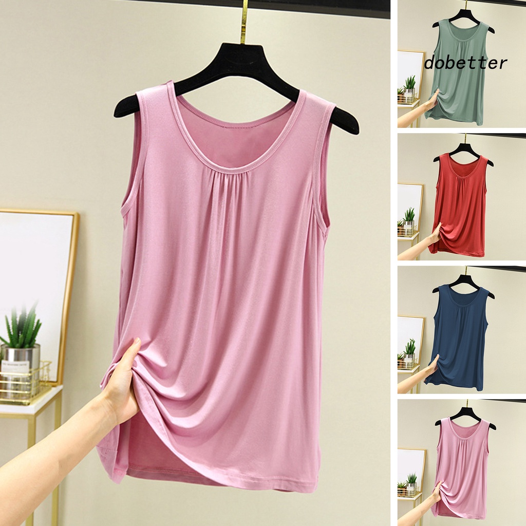 Áo Thun Tanktop Cổ Tròn Không Tay Thoáng Khí Màu Sắc Đơn Giản Dành Cho Nữ