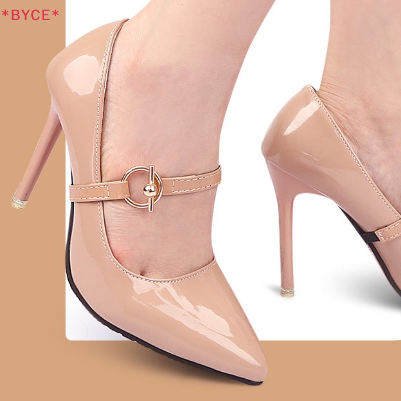 1 Cặp Khóa Dây Giày Cao Gót Hình Tam Giác Chống Trượt Có Thể Điều Chỉnh Mới