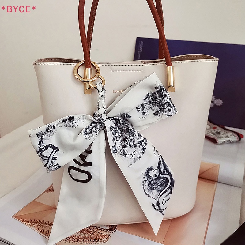 Móc Khóa Hình Nơ Bằng Lụa Mềm Mại Xinh Xắn Mới