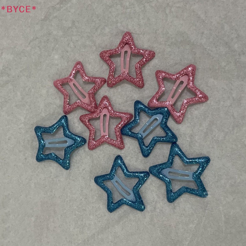 1 Cặp Kẹp Tóc Hình Ngôi Sao Năm Cánh Đính Kim Sa Lấp Lánh Phong Cách Harajuku Ngọt Ngào Cho Nữ Mới