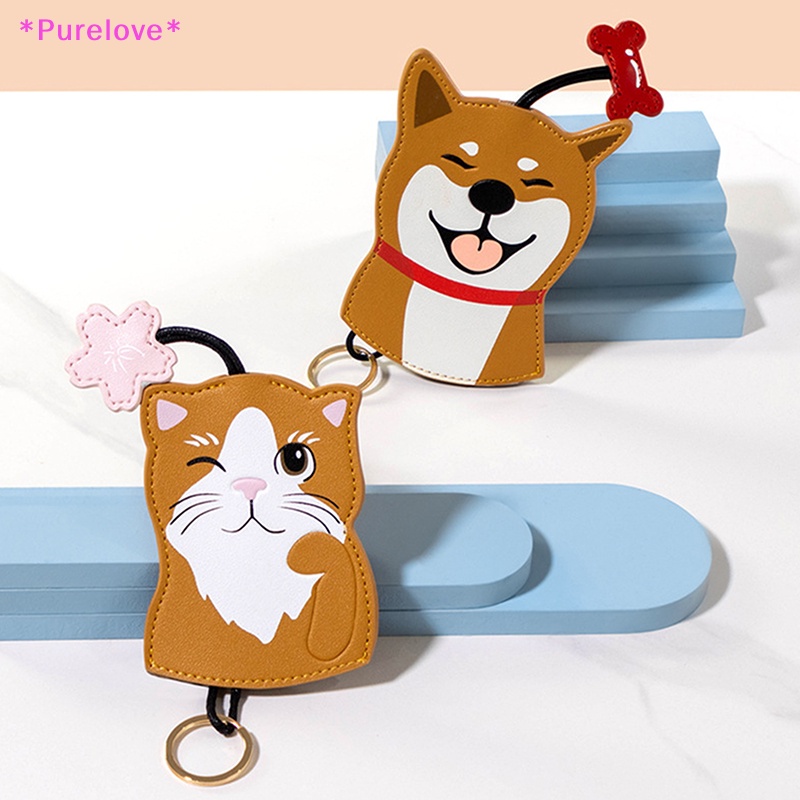 Vỏ Da Bảo Vệ Chìa Khóa Xe Hơi Hình Chú Chó Shiba Inu Sáng Tạo Mới