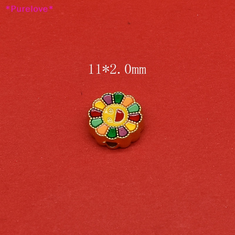 Set 2 Móc Khóa / Vòng cổ Tráng Men Hình Hoa Hướng Dương Xinh Xắn Mới