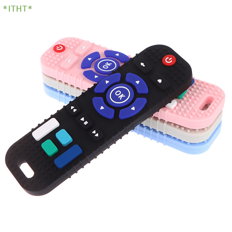 Đồ Chơi Gặm Nướu Hình TV Điều Khiển Từ Xa Bằng Silicon An Toàn Cho Bé Mới