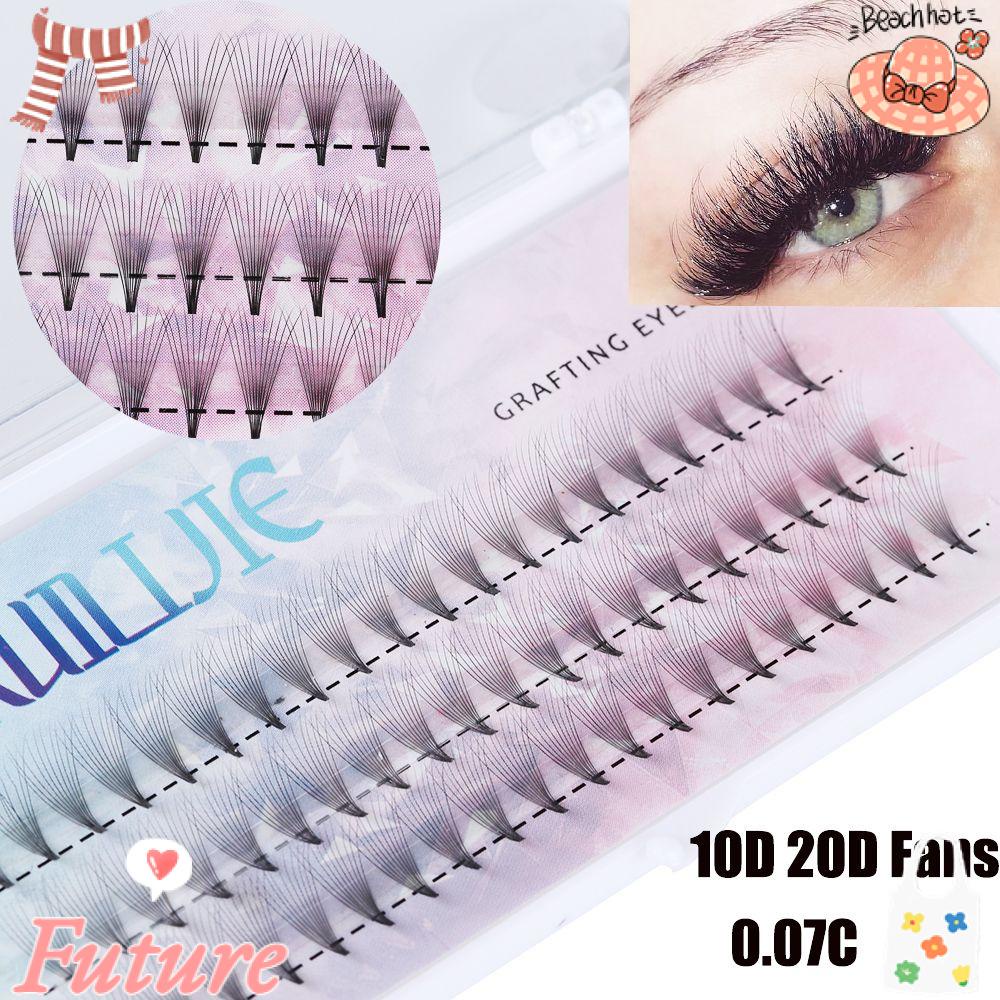 Hộp 60 Cụm Lông Mi Giả Dày 0.07 Cong Chữ C Chuyên Dụng Cho Trang Điểm