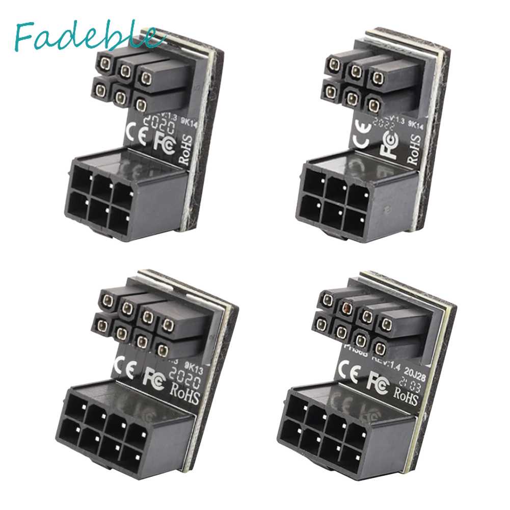 Đầu Nối ATX 6 Pin Cái Sang Đực Góc 180 Độ Cho Thẻ Đồ Họa