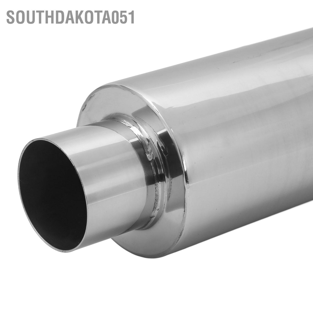 Southdakota051 Ống Xả Bằng Thép Không Gỉ Đầu Vào 2in Ra 3.5in Tròn Bộ Giảm Thanh Một Buồng Đa Năng Cho Xe Hơi