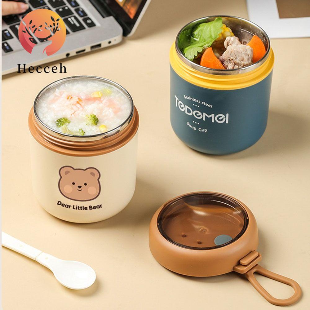 Bình Đựng Thức Ăn Giữ Nhiệt Đa Năng Kèm Muỗng Có Thể Hâm Nóng Trong Lò Vi Sóng