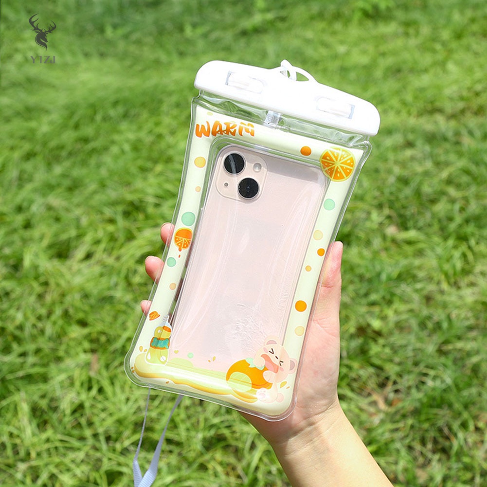 Túi Khí Nổi Đựng Điện Thoại Bơm Hơi Thiết Kế Dễ Thương Dùng Khi Đi Bơi