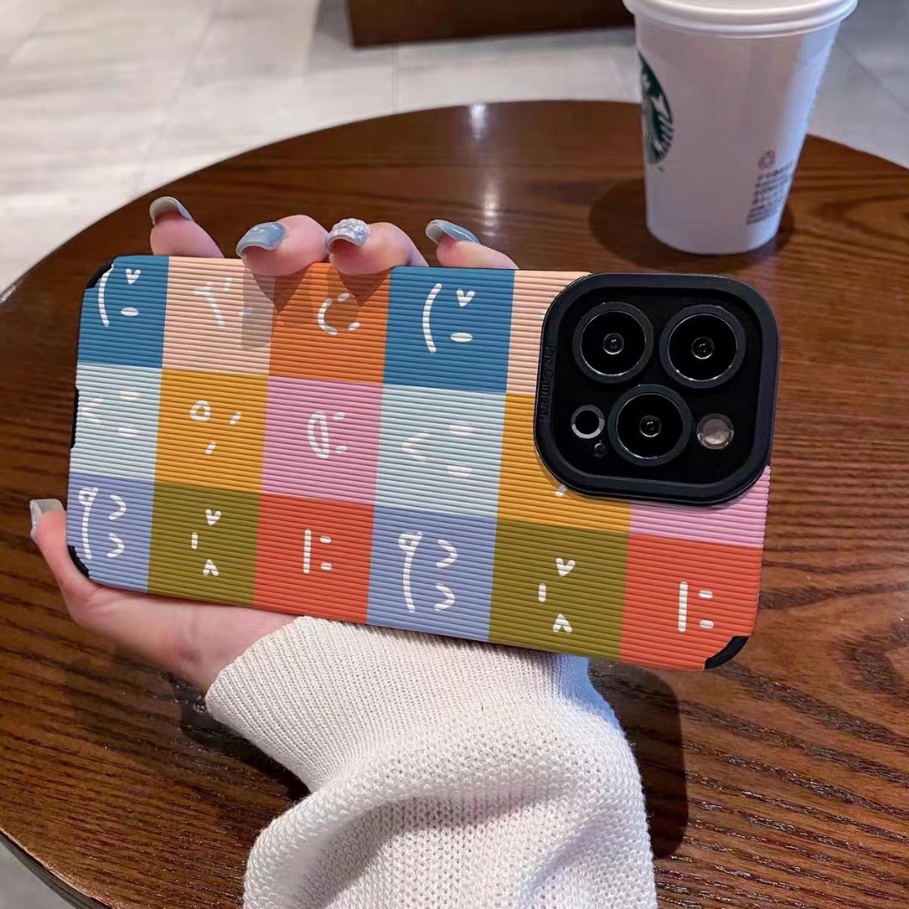 Ốp Điện Thoại Da Mềm Chống Rơi In Hình Mặt Cười Cho iPhone 7 / 8plus 11Promax 14 13Pro 11 12 6s plus xr xs max 7 12Promax 14plus