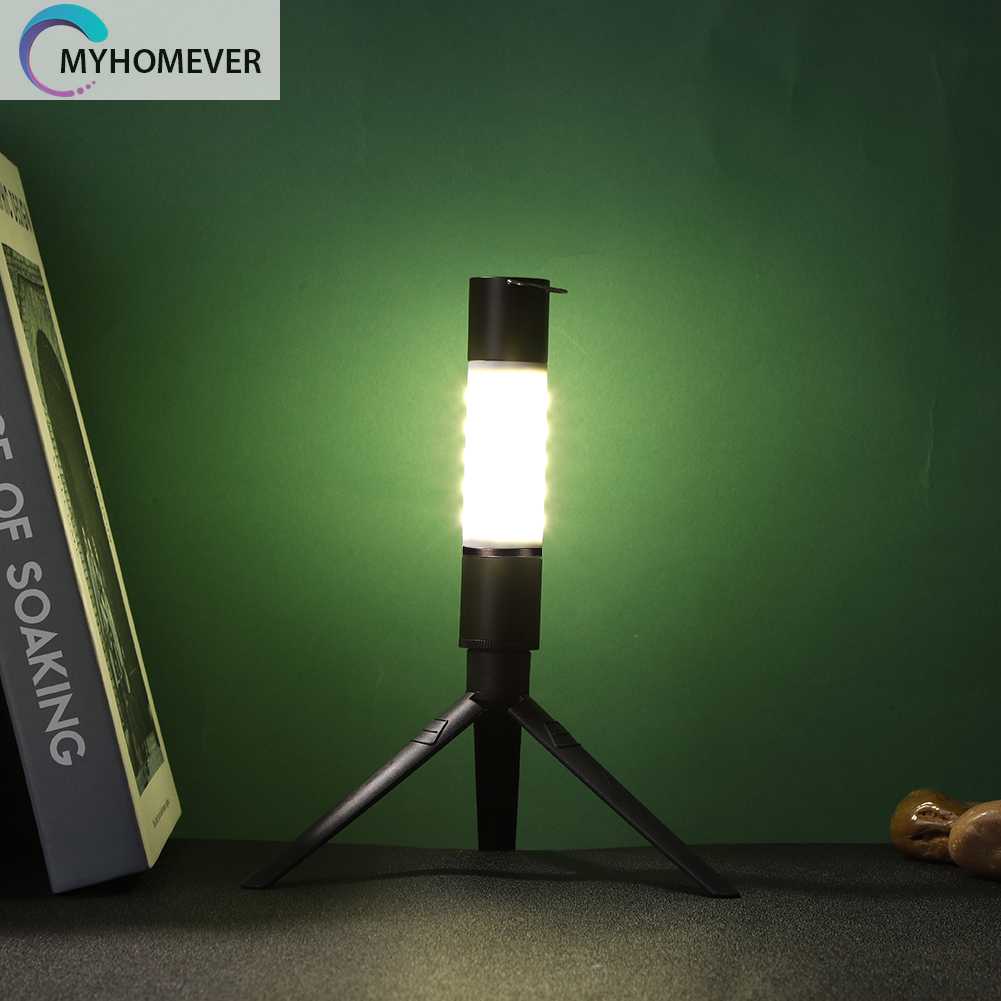 Đèn Pin Sạc Pin Kèm Tripod Chuyên Dụng Cho Đi Cắm Trại / Câu Cá