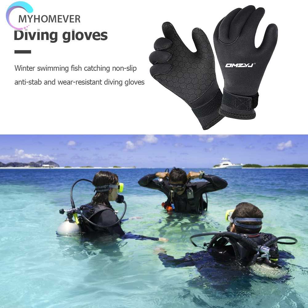 Găng Tay Bơi Lặn Màu Đen Dày 5mm Cho Nam