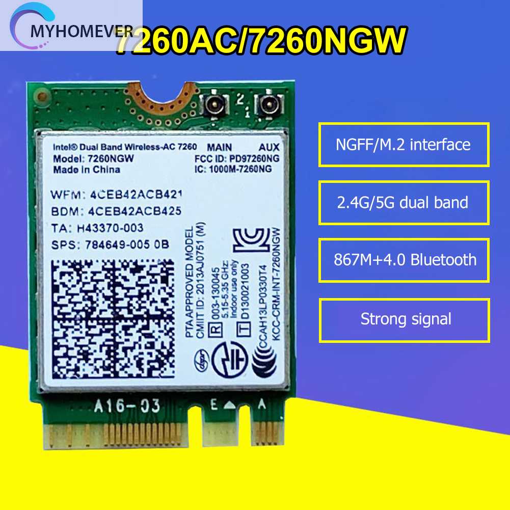 Thẻ Mạng Không Dây Bluetooth 1200M NGFF M.2 2.4G 5G