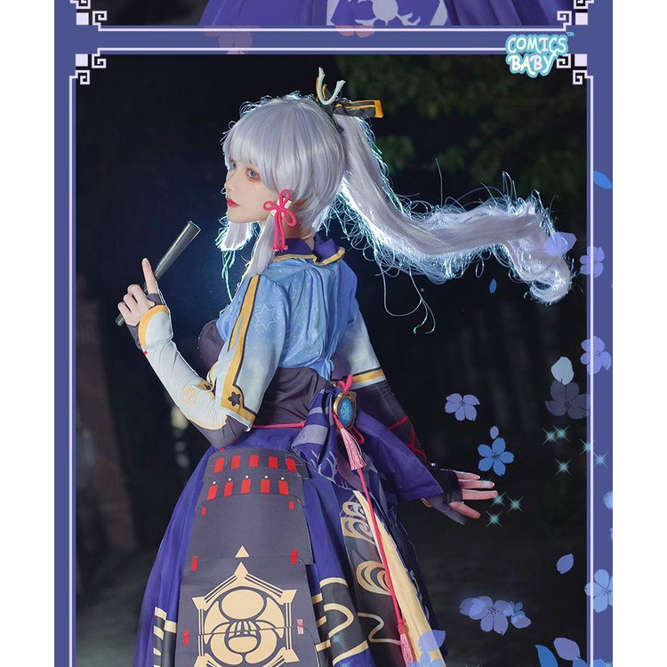 Genshin Impact Kamisato Ayaka Cosplay Costume shoes wig fan Game Dress Outfit Anime Clothes For Women Carnival Halloween Christmas