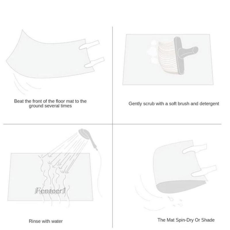 [Fenteer1] Thảm Chùi Chân Chống Trượt Thấm Hút Tốt 20 &quot;x20&quot;