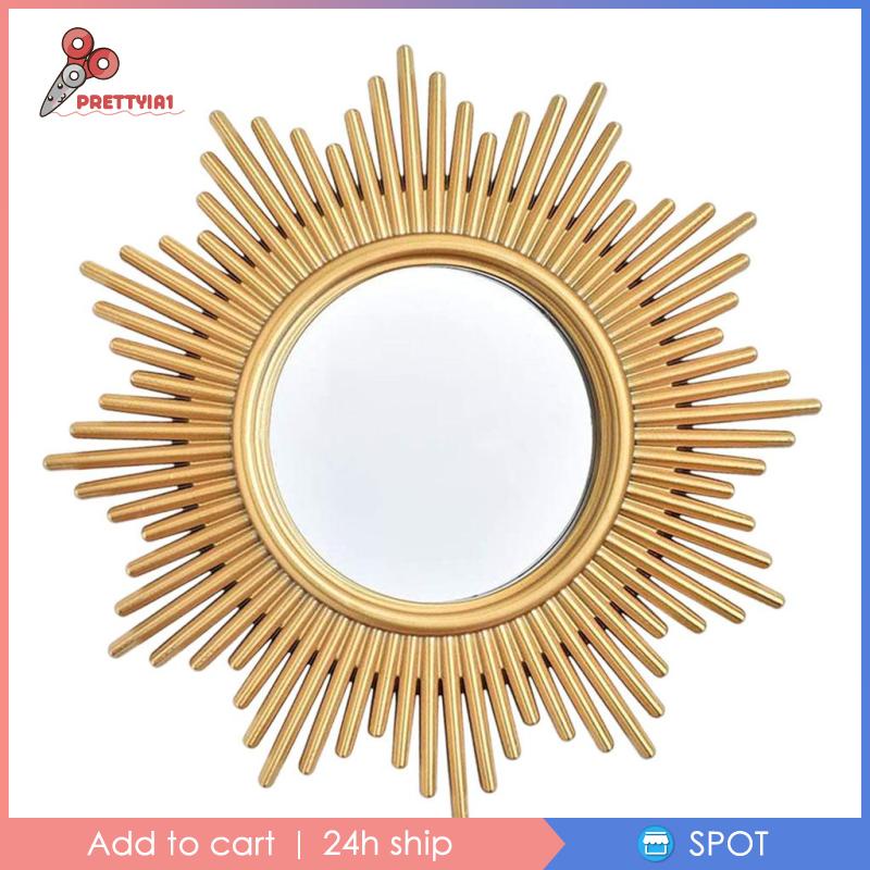 Gương Treo Tường Kèm Dây Xích Vàng Prettyia1 Dùng Trang Trí Nhà Tắm / Phòng Ngủ