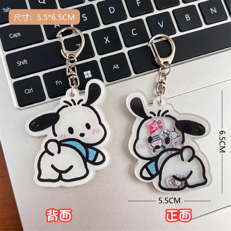 Ohaya pochacco Móc Khóa Acrylic Mặt Dây Hình Tai Nghe Lắc sinh động