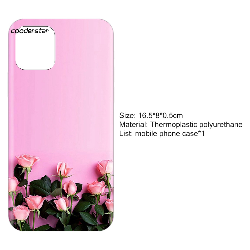 Ốp Điện Thoại Siêu Mỏng Nhẹ In Họa Tiết Hoa Hồng Cho iPhone 11 Pro Max