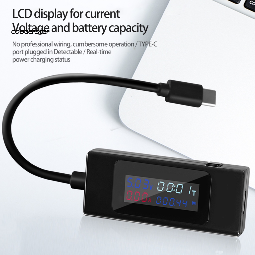 Mô Đun Kiểm Tra Nguồn Điện Type-C Với Màn Hình LCD Cho Điện Thoại