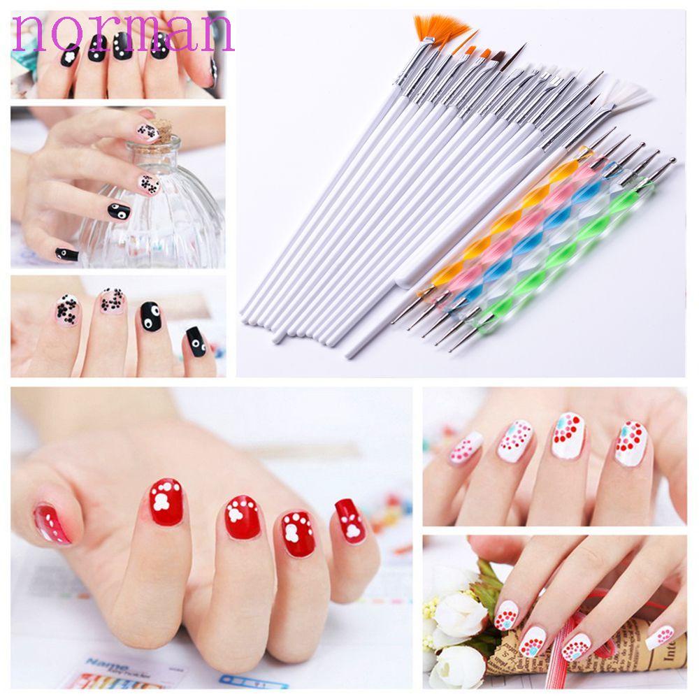 Set 20 Cọ Vẽ Móng Tay Kèm Hộp Đựng