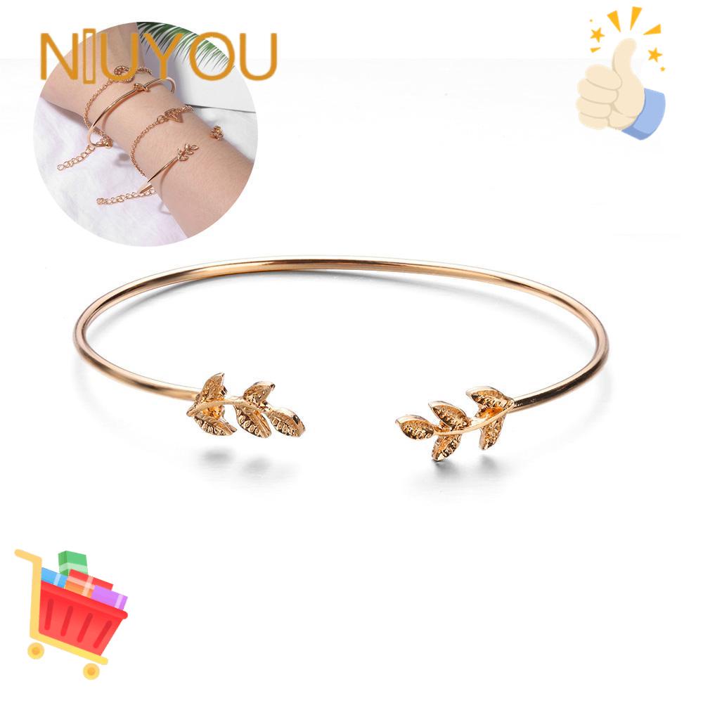 Set 4 Vòng Tay Hợp Kim Thiết Kế Thắt Nút Độc Đáo Cho Nữ