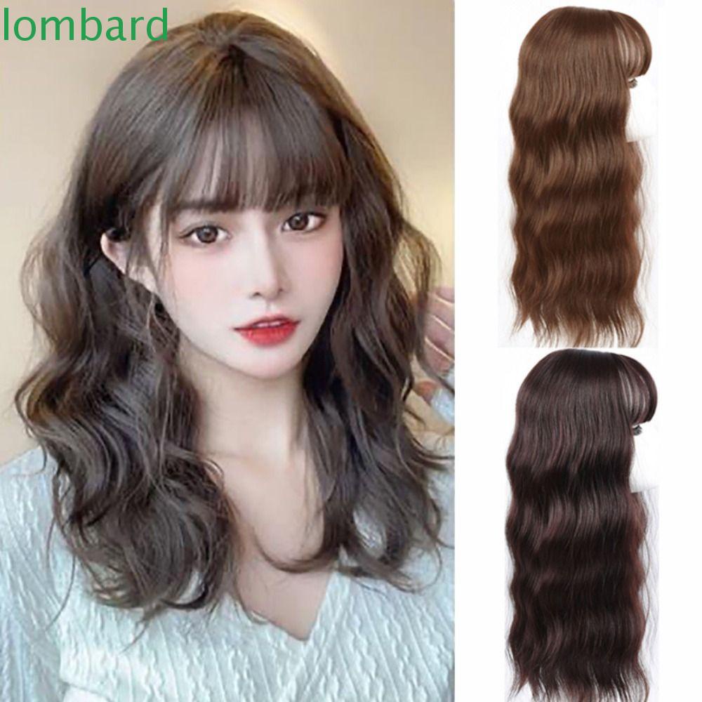 Tóc Giả Kiểu Xoăn Gợn Sóng Bằng Sợi Tổng Hợp Thoáng Khí Chống Rụng Tóc Màu Trắng Dành Cho Nữ