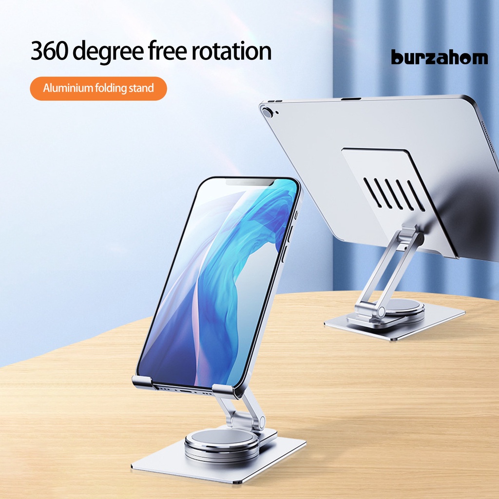 Giá Đỡ Điện Thoại / Máy Tính Bảng Để Bàn Bằng Hợp Kim Nhôm Xoay 360 Độ Tùy Chỉnh Tiện Dụng
