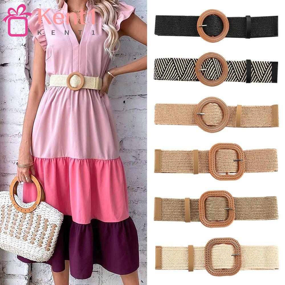 Thắt Lưng Bện Sợi Rơm Co Giãn Mùa Hè KENT1