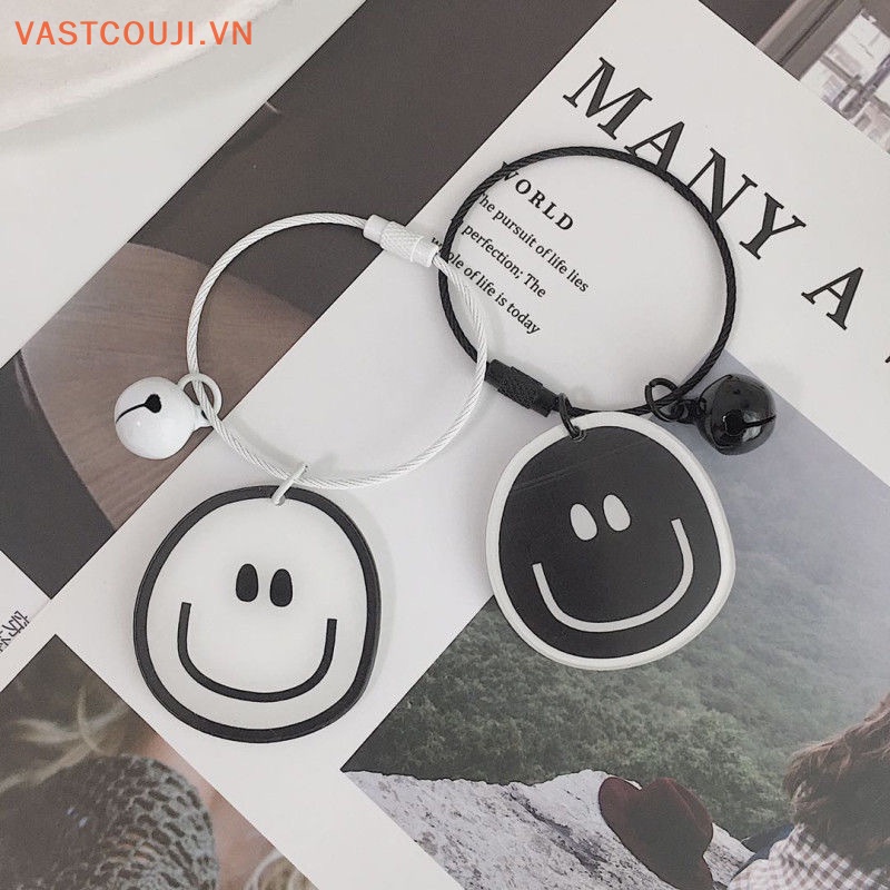 Móc Khóa Hình Đám Mây Và Trái Tim Màu Đen Gắn Chuông Thời Trang Dành Cho Cặp Đôi