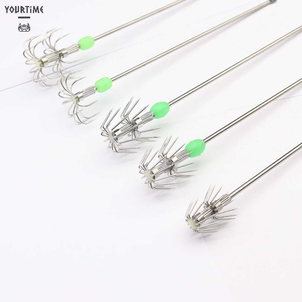 Bộ 10 Chiếc Móc Câu Hình Con Mực Phát Sáng Trong Bóng Tối