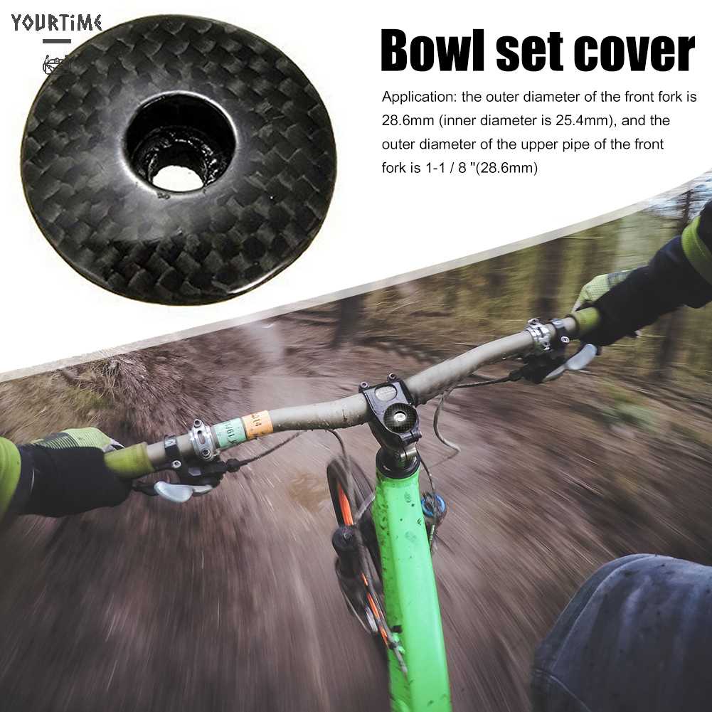 Nắp Đậy Phuộc Xe Đạp 1 1 / 8 inch Bằng Sợi Carbon