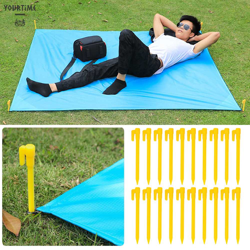 Bộ 20 Cọc Cố Định Lều Cắm Trại Chống Gió Tiện Lợi