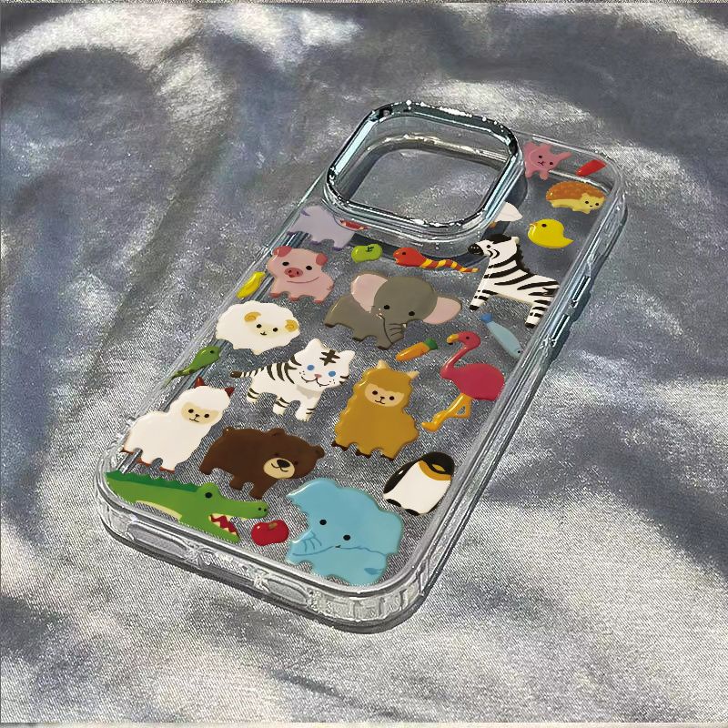 ✅Ốp Điện Thoại Dẻo Họa Tiết Hoạt Hình Động Vật Dễ Thương Chống Sốc Cho Iphone12 7max 13811 plus 14Pro