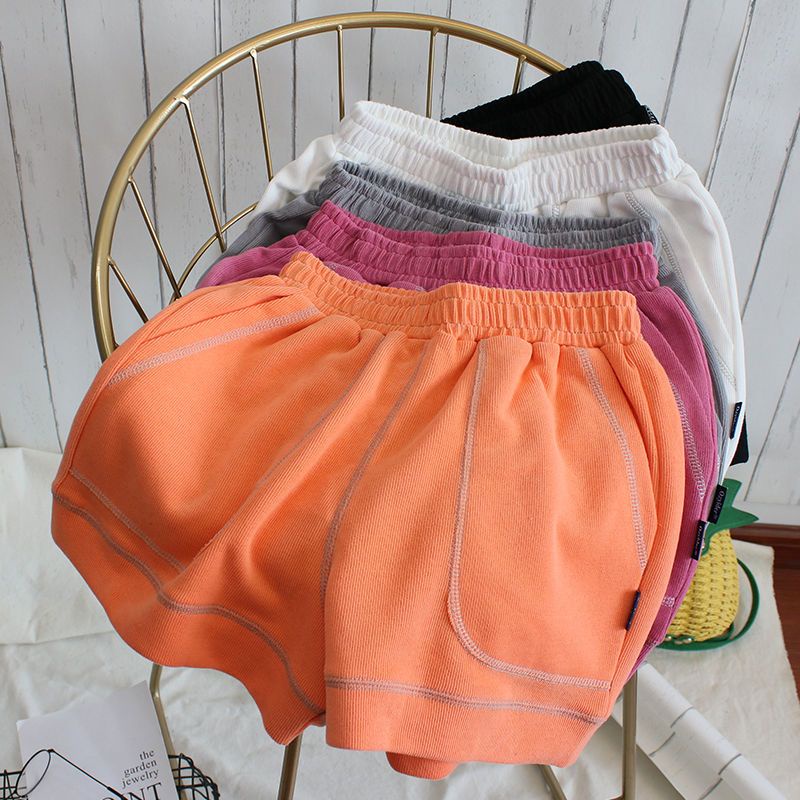 Quần Short Thể Thao Lưng Thun Ống Rộng Thời Trang Mùa Hè Phong Cách Hàn Quốc Cho Nữ