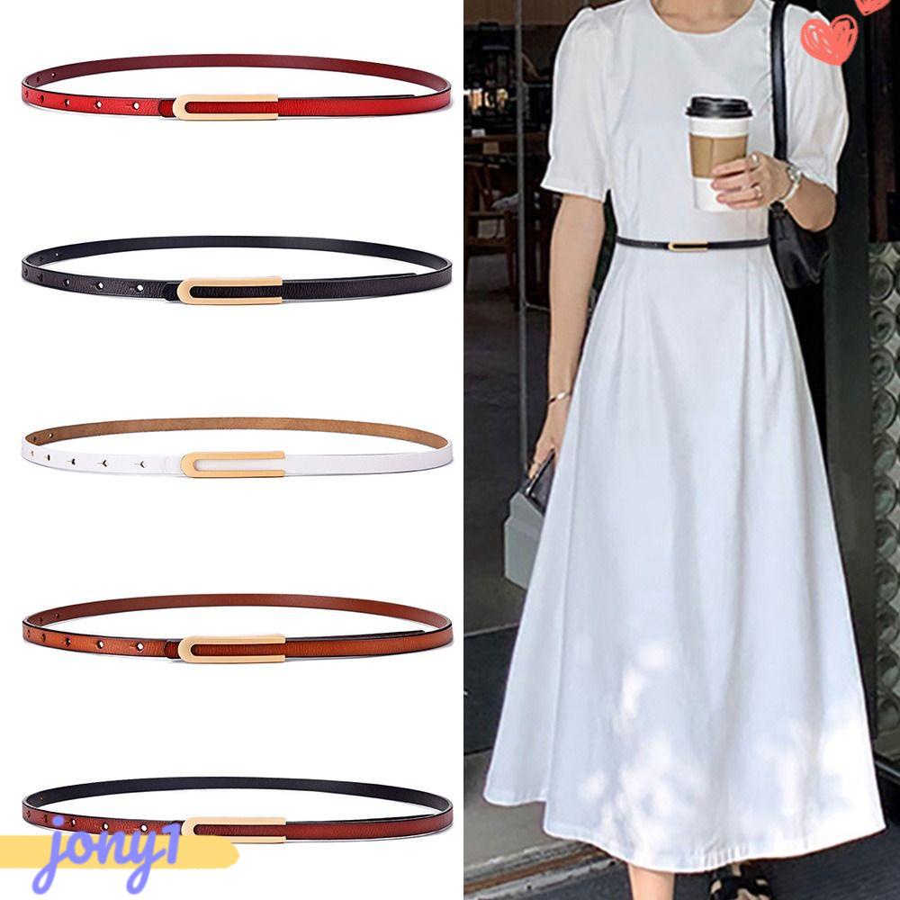 Thắt Lưng Da Bò Thật Mỏng Kiểu Retro Cá Tính Cho Nữ