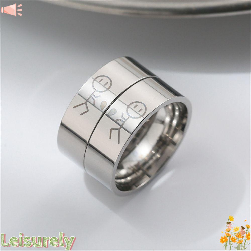 Nhẫn Thép Titan Bản Rộng 8mm Thời Trang Cho Cặp Đôi